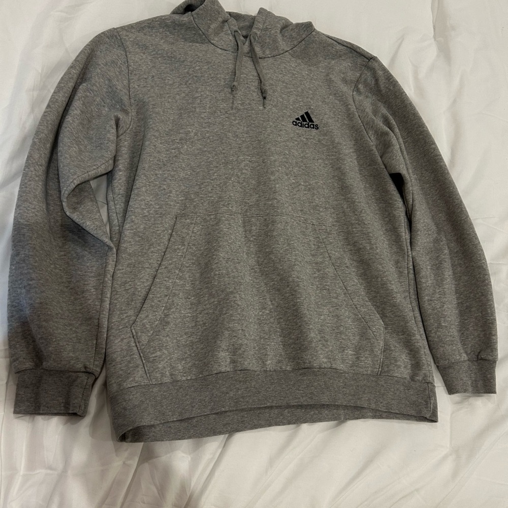 Adidas Heather Gray Pullover Hoodie